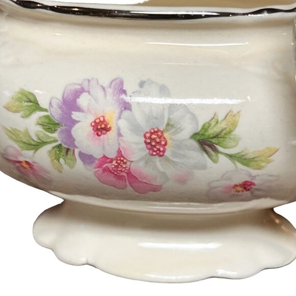 Homer Laughlin Virginia Rose Gravy Boat And Creamer - Picture 7 of 14